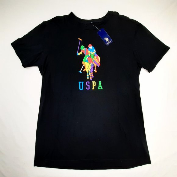 U.S. Polo Assn Men's T-shirt Size Large Black Cott - Picture 1 of 3
